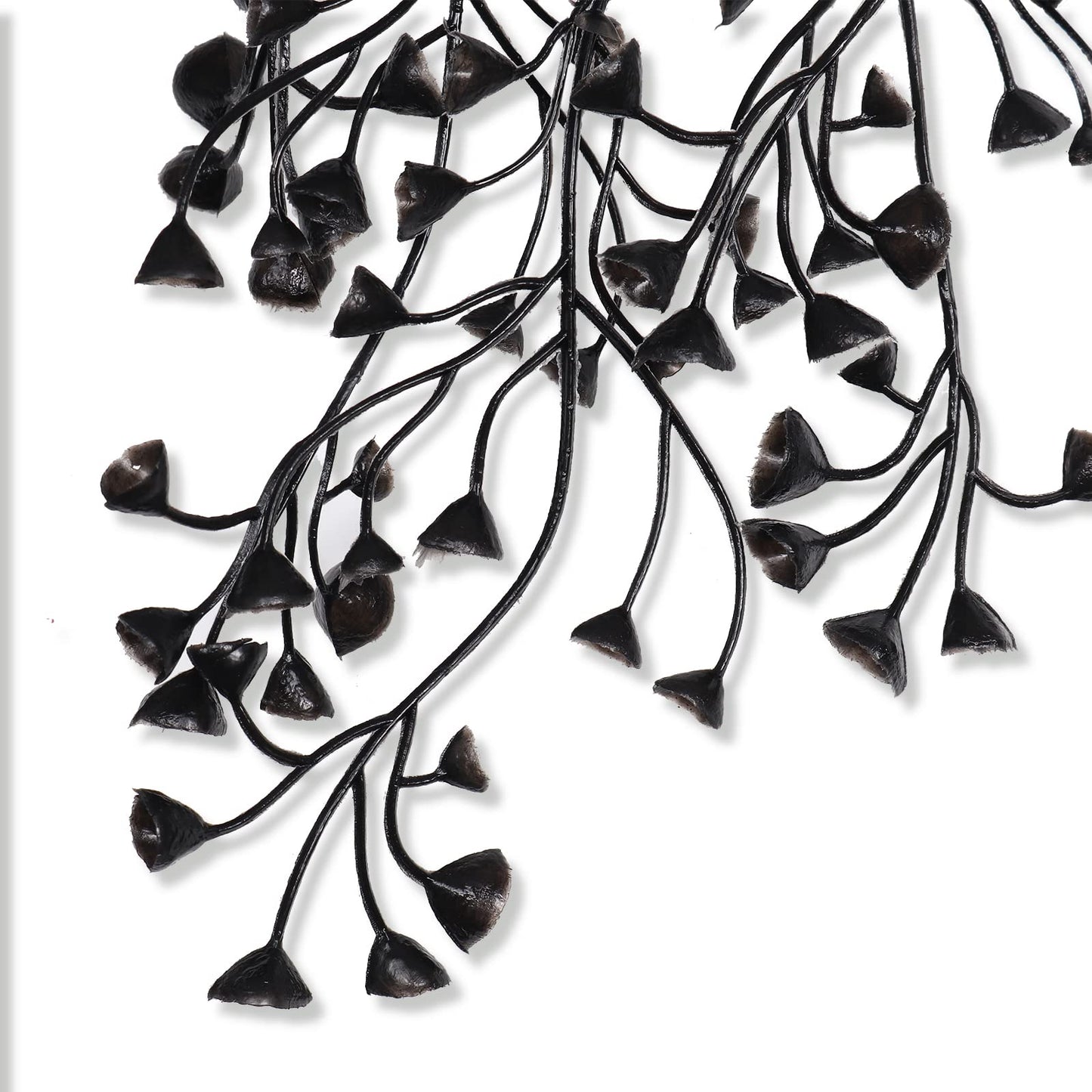 RECUTMS Artificial Hanging Plants Indoor 4 Pcs Artificial Ferns Plants Large Faux Hanging Plant Wall Plants Fake Ivy Room Fall Home Garden Wedding Halloween Party Indoor Outdoor Decor(Black)