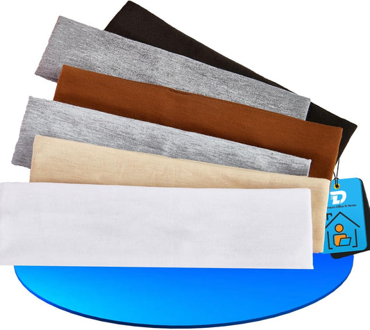 Sweat & Workout Headbands for Women - Non-Slip, Moisture Wicking, Soft Cotton Sports Headbands for Gym, Yoga, Running, Athletic Use, 6 Pcs