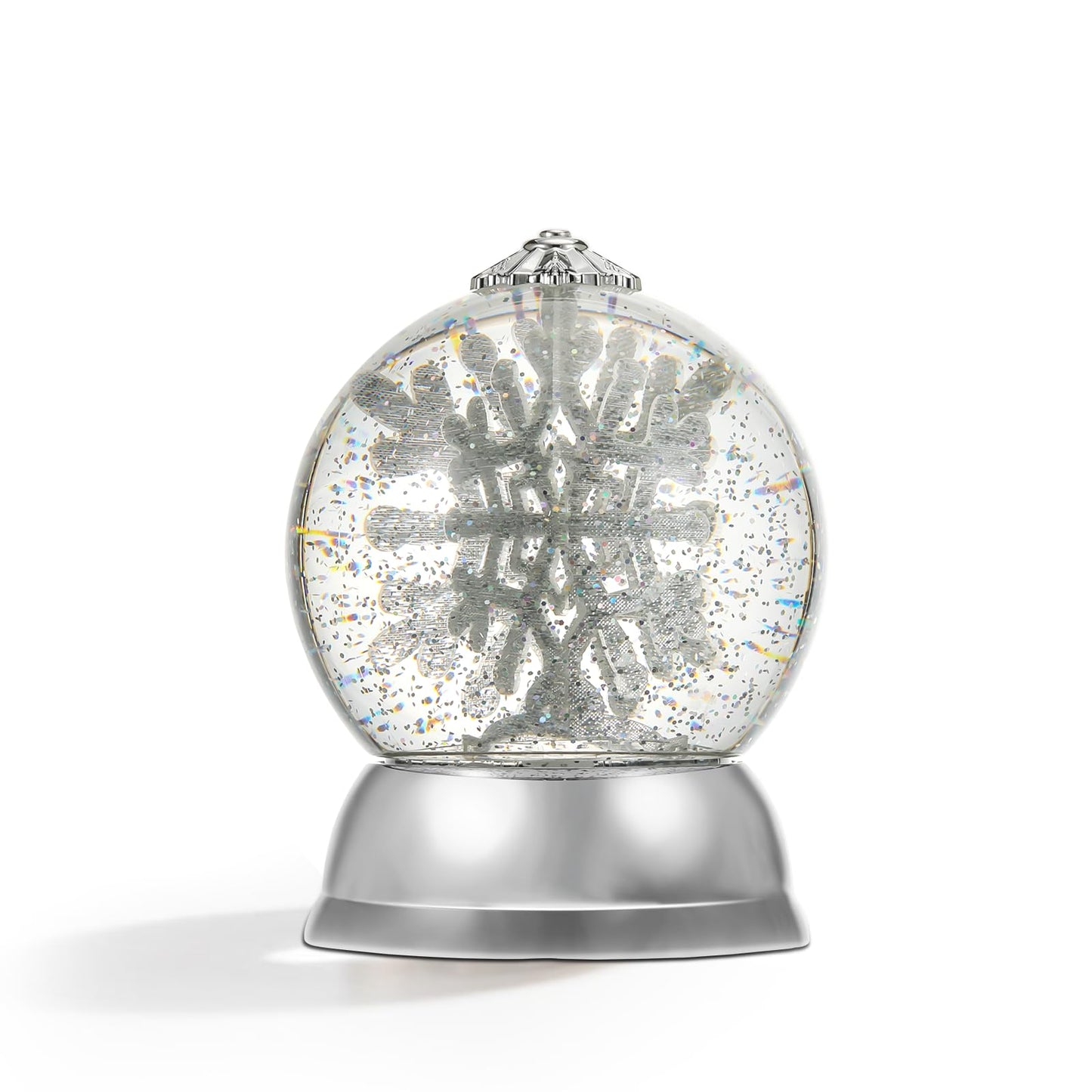 Snow Globe，6.5" Christmas Snow Globes, with Swirling Glitter, Battery Operated, Spinning Water Glitters, 2025 Tabletop Figurine for Adults Unique, Kids, Women, Girls, Christmas Decorations Indoor