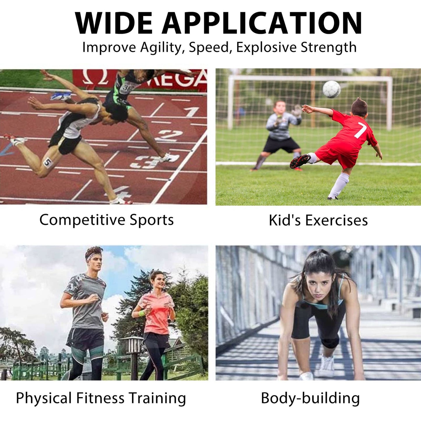 OYINDIZ Weight Sled Harness Set, 5 PCS Pulling Strap for Running, Speed Power Agility Training Full Body Workout Football Exercise Equipment for Outdoor Men and Women 6.6FT