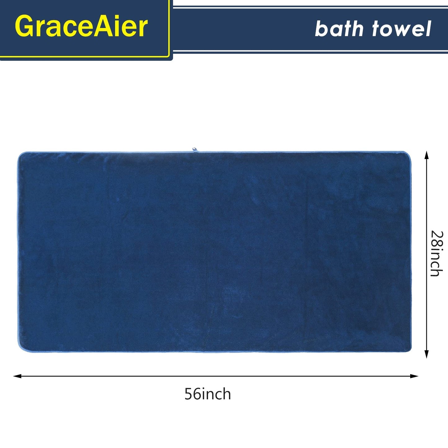 GraceAier Ultra Soft Bath Towels 4 Pack (28" x 56") - Quick Drying - - Microfiber Coral Velvet Highly Absorbent Towel for Bath Fitness, Bathroom, Sports, Yoga, Travel