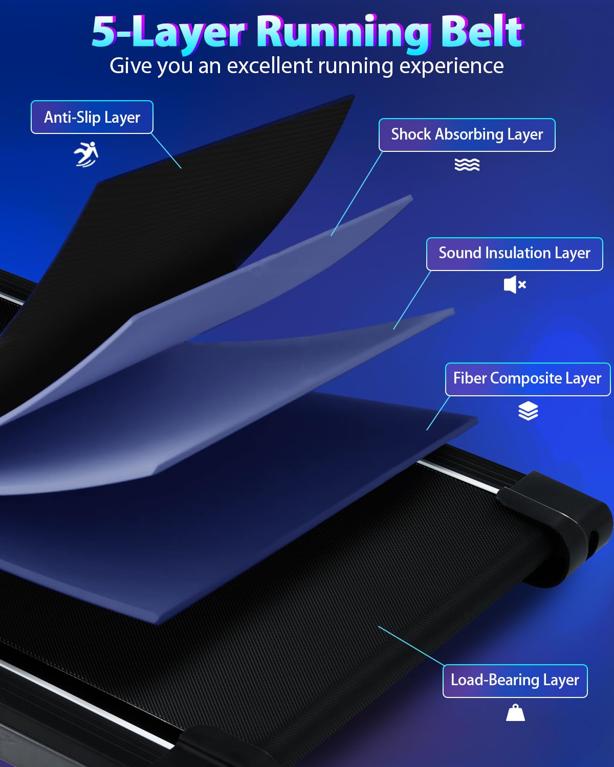 Merax Treadmills, 2.5HP Incline Foldable Treadmill for Home Office, 300 LBS Capacity Electric Walking Running Machine with 15.6" Wide Belt, Walking Pad Treadmill with Handle Bar