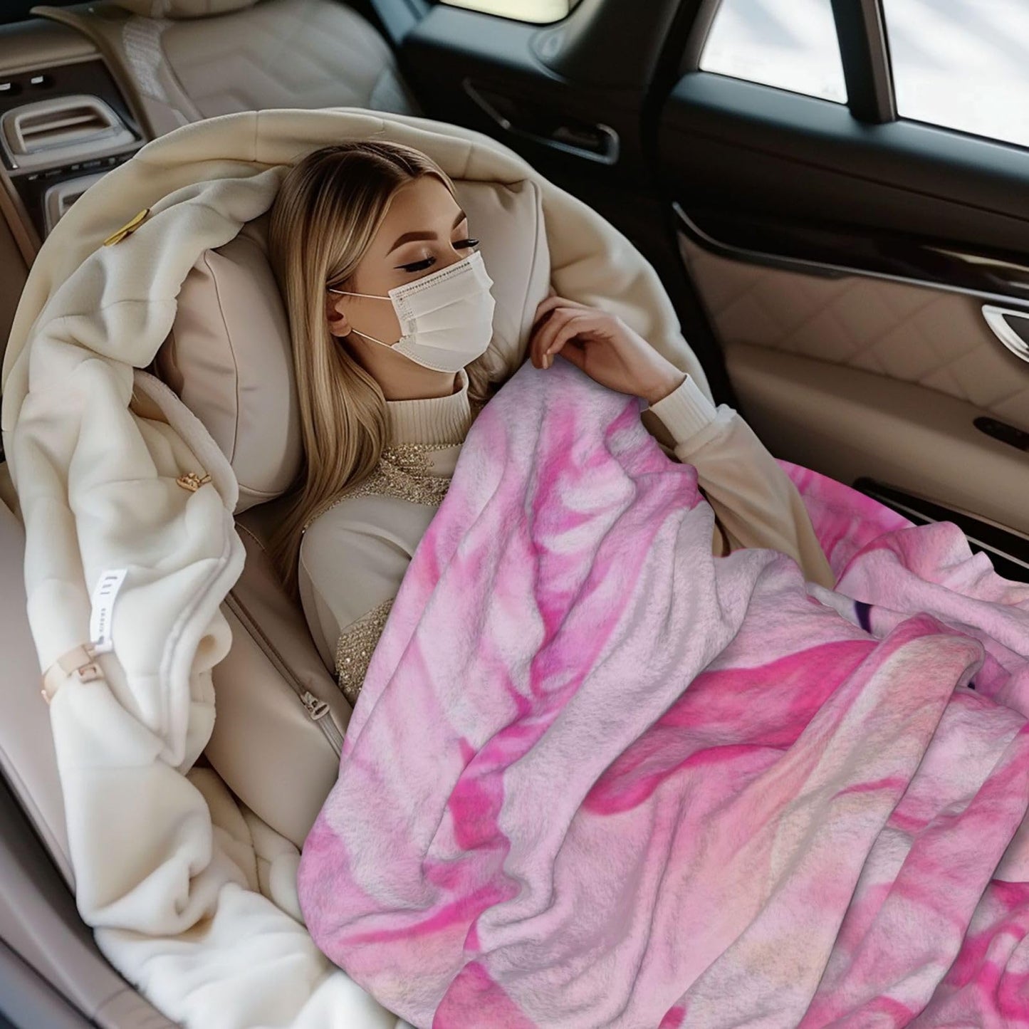 Duduho Pink Flamingo Bed Blanket Ultra Soft Throw Blanket All Season Warm Light Weight Cozy Plush Blankets for Home Bedroom Sofa Chair Travel, 60"X50"