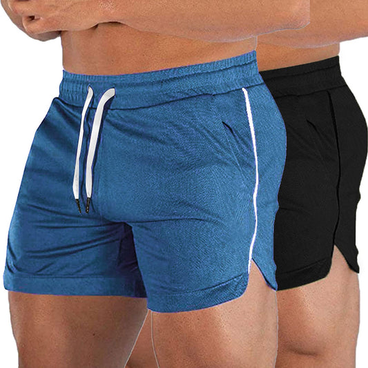 EVERWORTH Men's Athletic Shorts Gym Workout Short Shorts Casual Shorts Running Bodybuilding 5 Inch Inseam Shorts BlueBK US M