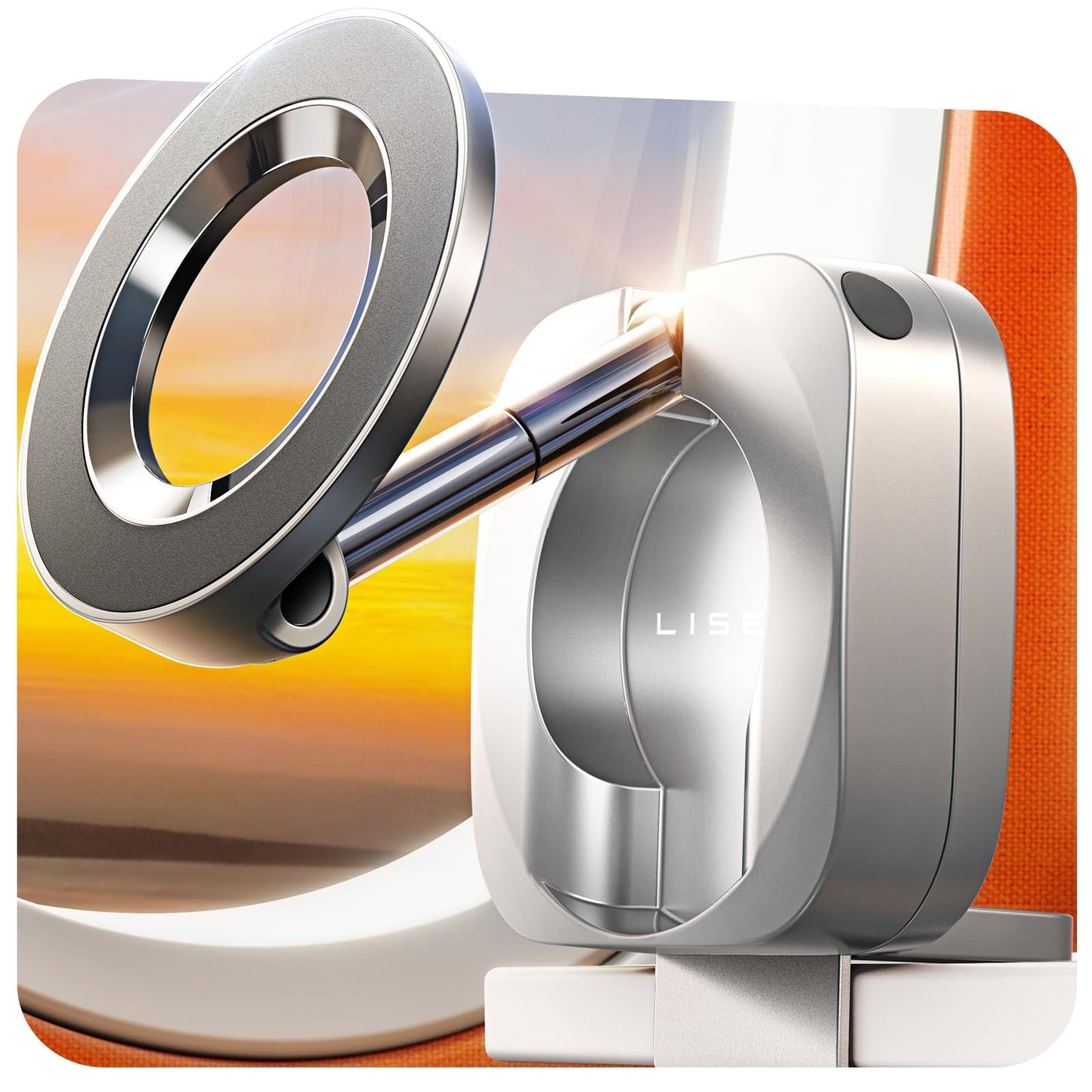 LISEN Airplane Travel Essentials Phone Holder Long Flight Toddler Mini Traveling Essentials Kids Women Handsfree for MagSafe Travel Accessories Europe Vacation Cruise Essentials Phone Camera Mounts