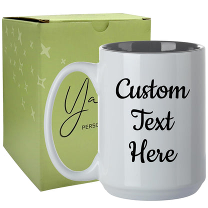 Personalized Coffee Mug Engraved with your Custom Text - Customized Coffee Mugs, Hot Chocolate Mug, Tea Cup, Birthday Gifts, Retirement Gift (Engraved Custom Text, Matte Black)