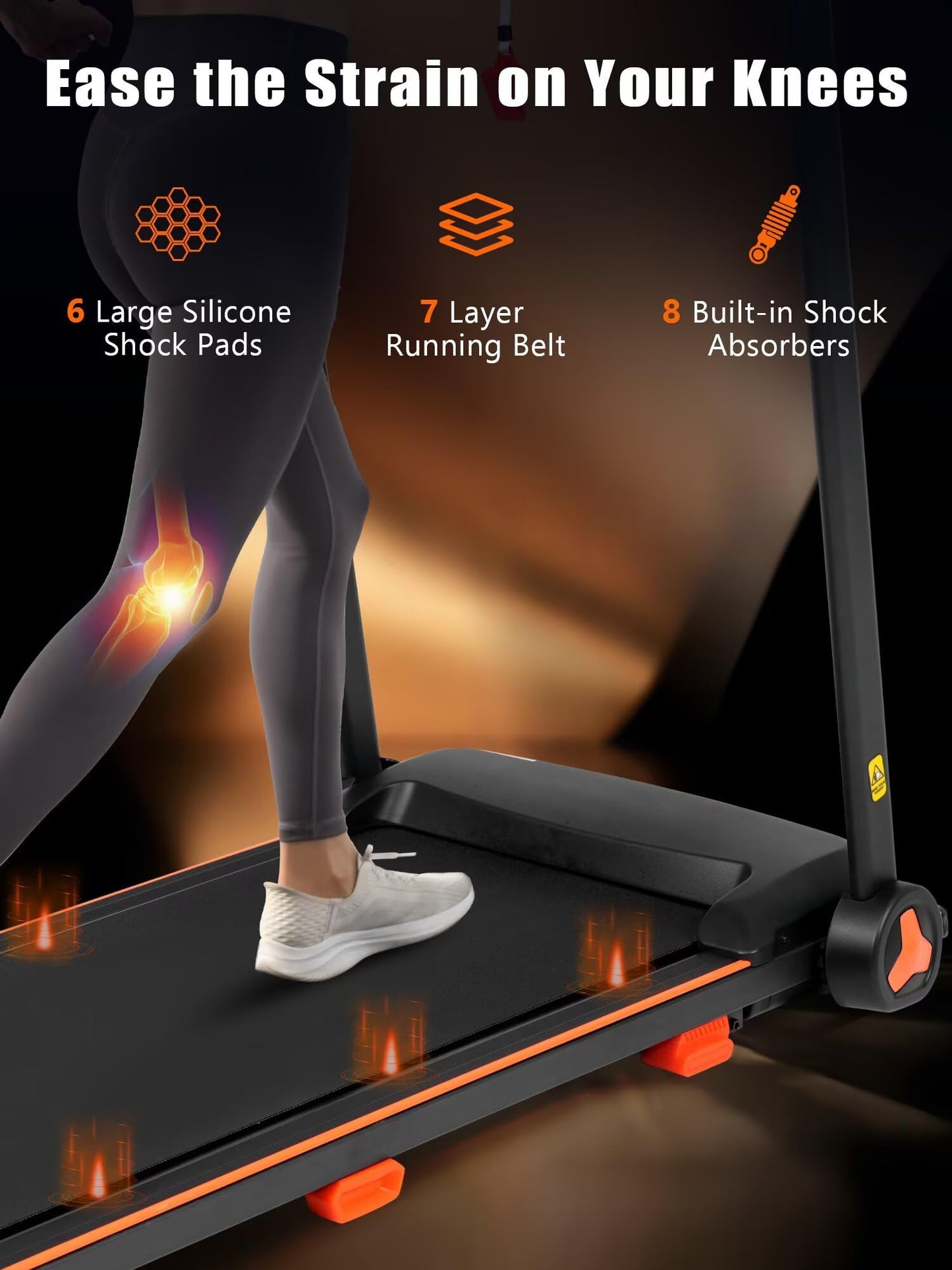 Treadmills for Home, 3.0 HP Folding Treadmill with Incline, Portable Treadmill 300 lbs Capacity, Caminadora Eléctrica Para Casa, Small Treadmills With Charge Staion & Bluetooth Speaker For Small Space