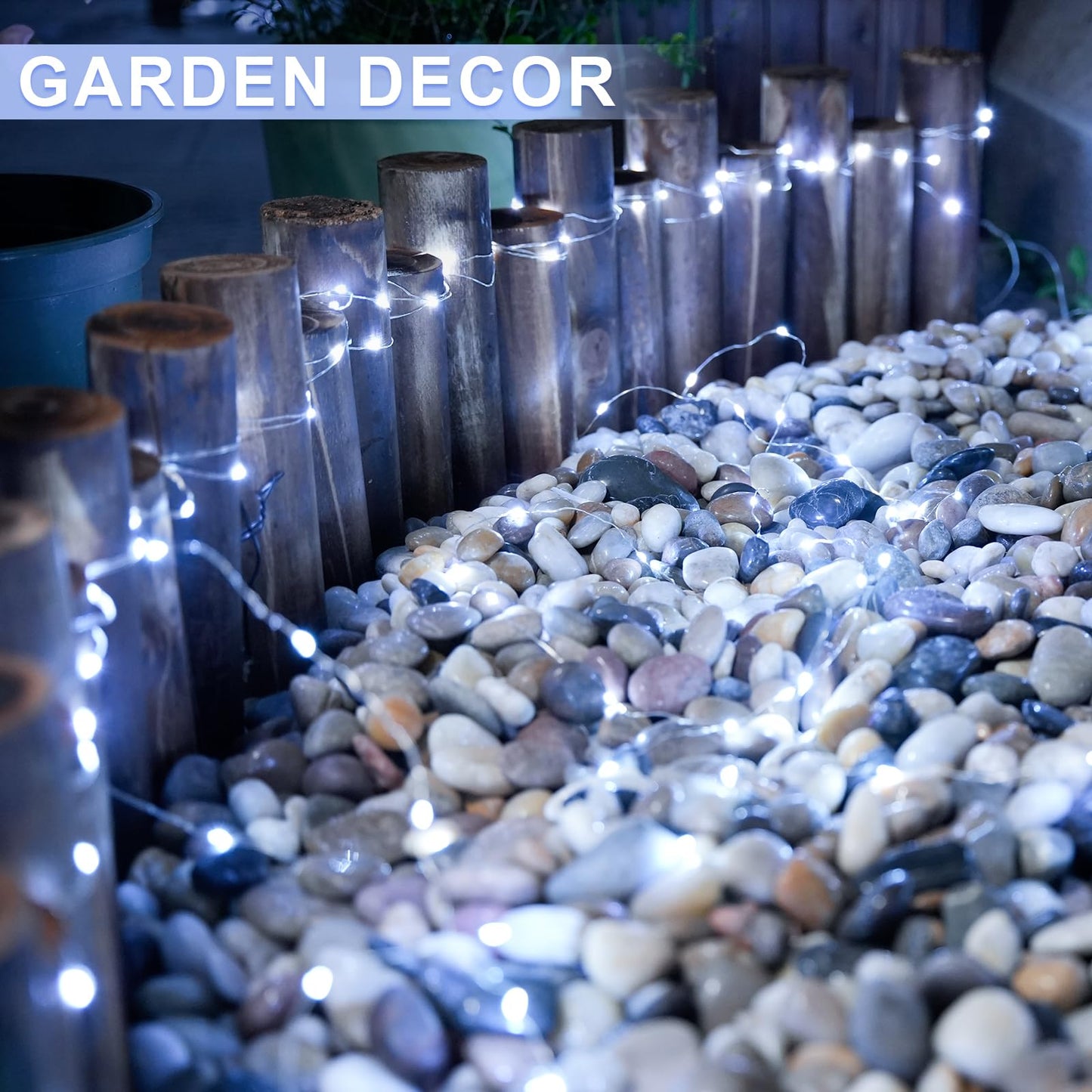 JMEXSUSS 2 Pack White Fairy Lights Battery Operated, Total 200 LED 66ft Twinkle Lights with Remote, 8 Mode White String Lights for Bedroom Ceiling Centerpiece Tree Indoor Outdoor Decor