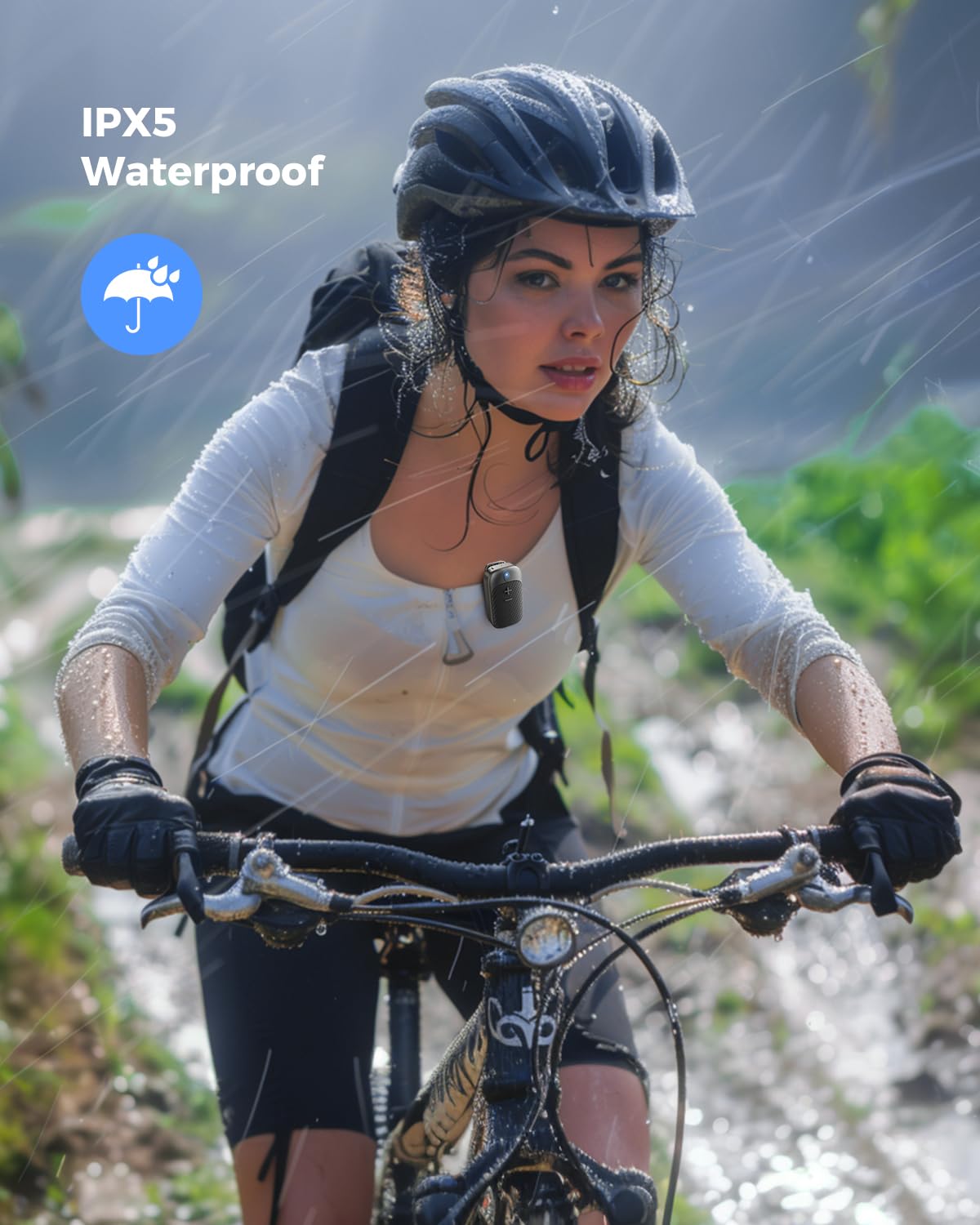 SUPERONE Wearable Bluetooth Speaker, Clip-On Wireless Portable Speakers with Mic for Calls, Up to 18 Hours Battery Life, IPX5 Waterproof Mini Speakers for Outdoor Travel Run