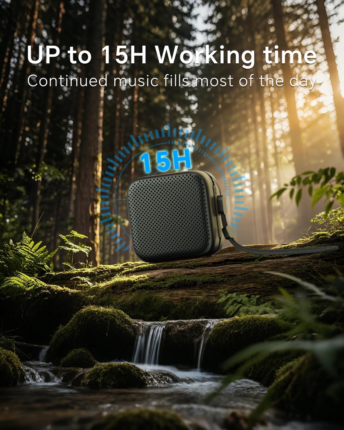 Uakinat Bluetooth Speakers,Portable Wireless Speaker with 5W Stereo HD Sound,Bluetooth 5.3, Handsfree, Up to 15H Playtime,Speaker for Office, Home, Outdoor, Travel-Upgraded