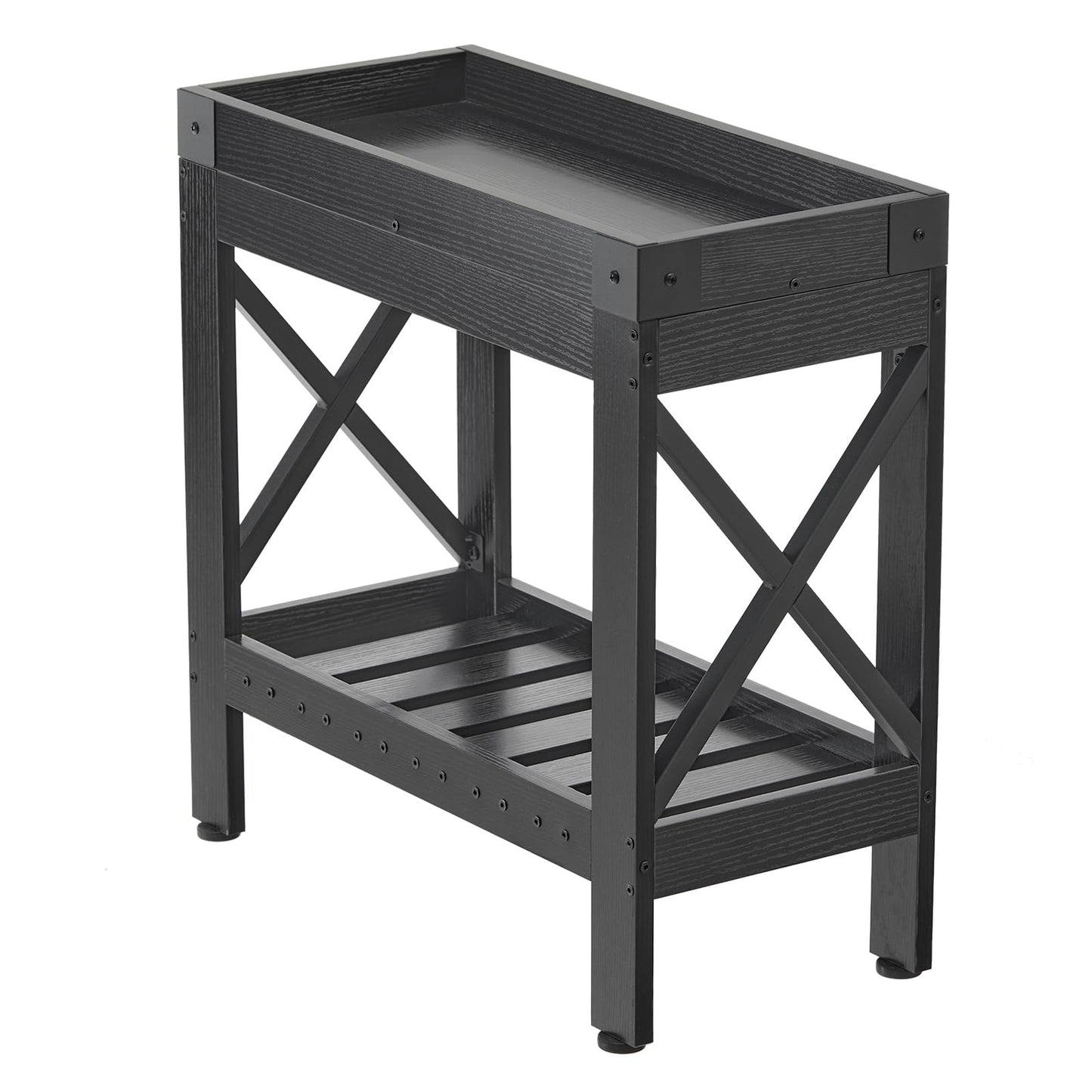 ZEXVIDA Narrow Side Table, End Table,Sofa Side Table, End Table Nightstand for Bedroom, Living Room, Small Spaces