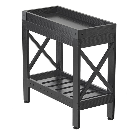 ZEXVIDA Narrow Side Table, End Table,Sofa Side Table, End Table Nightstand for Bedroom, Living Room, Small Spaces