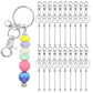 20 Pcs Beadable Keychains Bulk Kit – DIY Keychain Making Supplies with Metal Blanks for Crafts, Jewelry, Charms, Custom Projects – Blank Chain Bars for Beaded Keychain Design (Colourful)