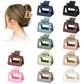 12 Pack Square Claw Clips, Large and Small Hair Claw Clips for Women Thick Thin Hair (Neutral)