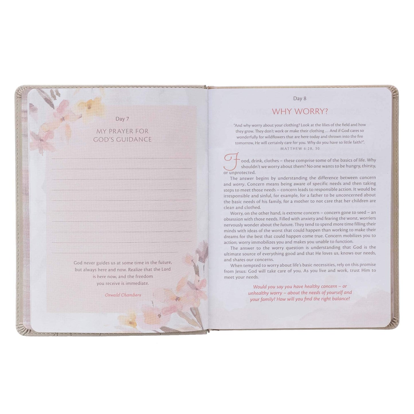 My Quiet Time Devotional - 365 Devotions for Women To Bring You Into The Peace Of The Presence of God Cappuccino, Faux Leather Flexcover Gift Book w/Ribbon Marker