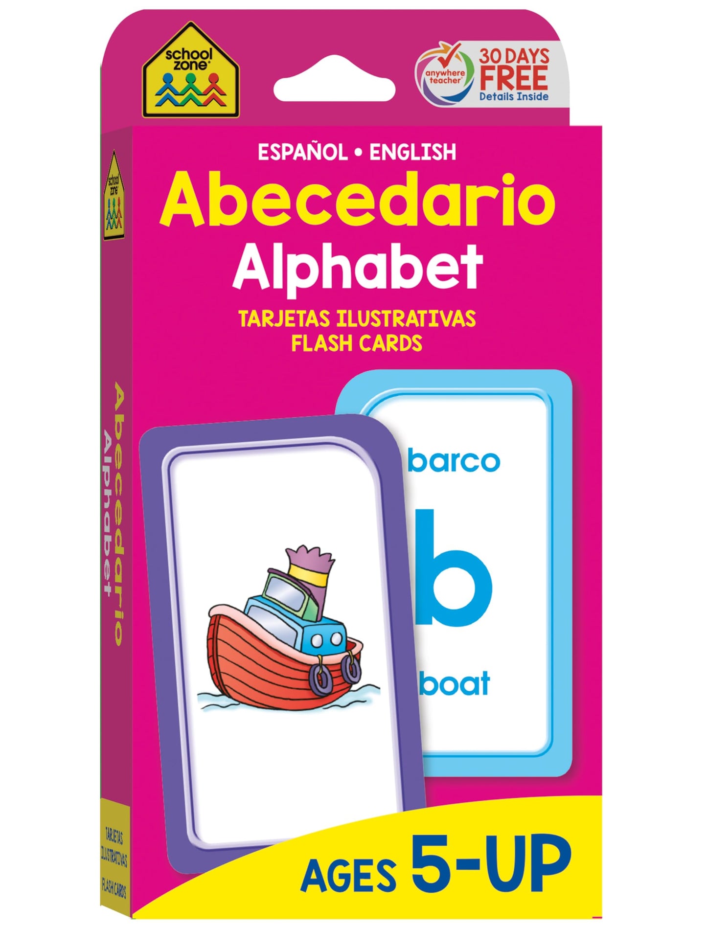 School Zone Spanish Alphabet Flash Cards: 56 Cards, Preschool, Kindergarten, Abecedario Tarjetas Ilustrativas, ABC's, Alphabetical Order, Bilingual, ... (Spanish/English Edition) (Spanish Edition)