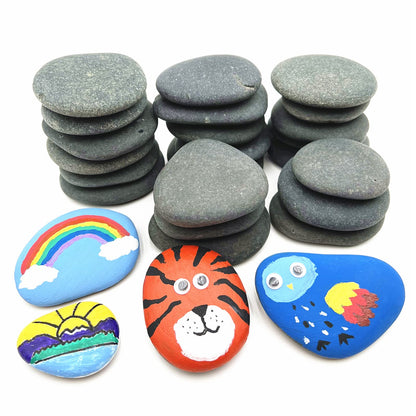 120PCS Painting Rocks, DIY Rocks Flat & Smooth Kindness Rocks for Arts, Crafts, Decoration, Medium/Small/Tiny Rocks for Painting,Hand Picked for Painting Rocks…