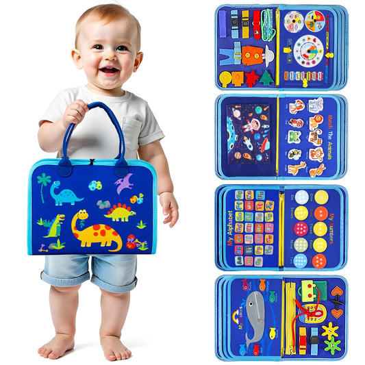 SYHLN Toddlers Montessori Busy Board Toys for 1 Year Old Boy Gifts,Educational Preschool Learning Travel Toys for Toddlers 1-3,One Year Old Boys Girls 1st Christmas Birthday Gifts Age 1-2-4