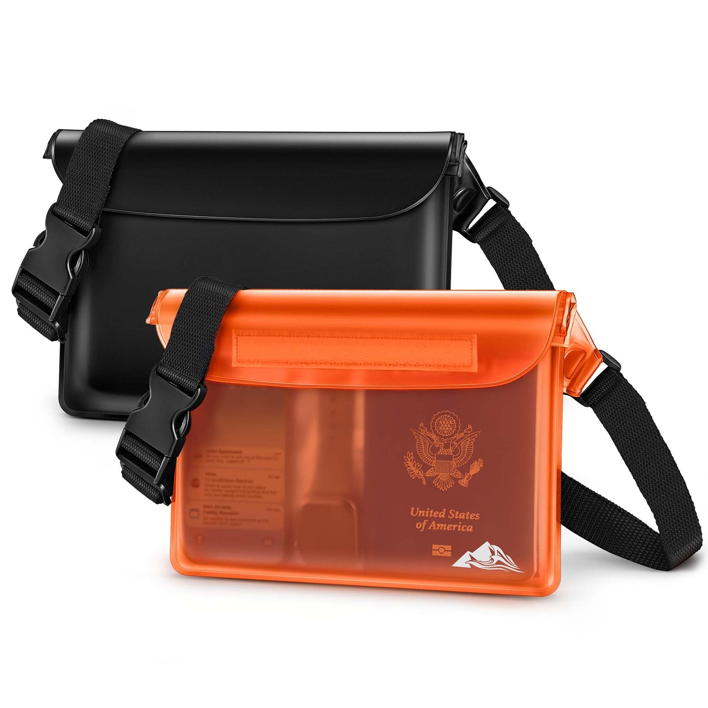 HEETA Waterproof Fanny Pack, Waterproof Pouch Dry Bag 2/3/4 Pack for Phone Passport Purse, Adjustable Waist Strap for Swimming Kayaking Boating Paddle Board Accessories Cruise Beach Camping Essentials