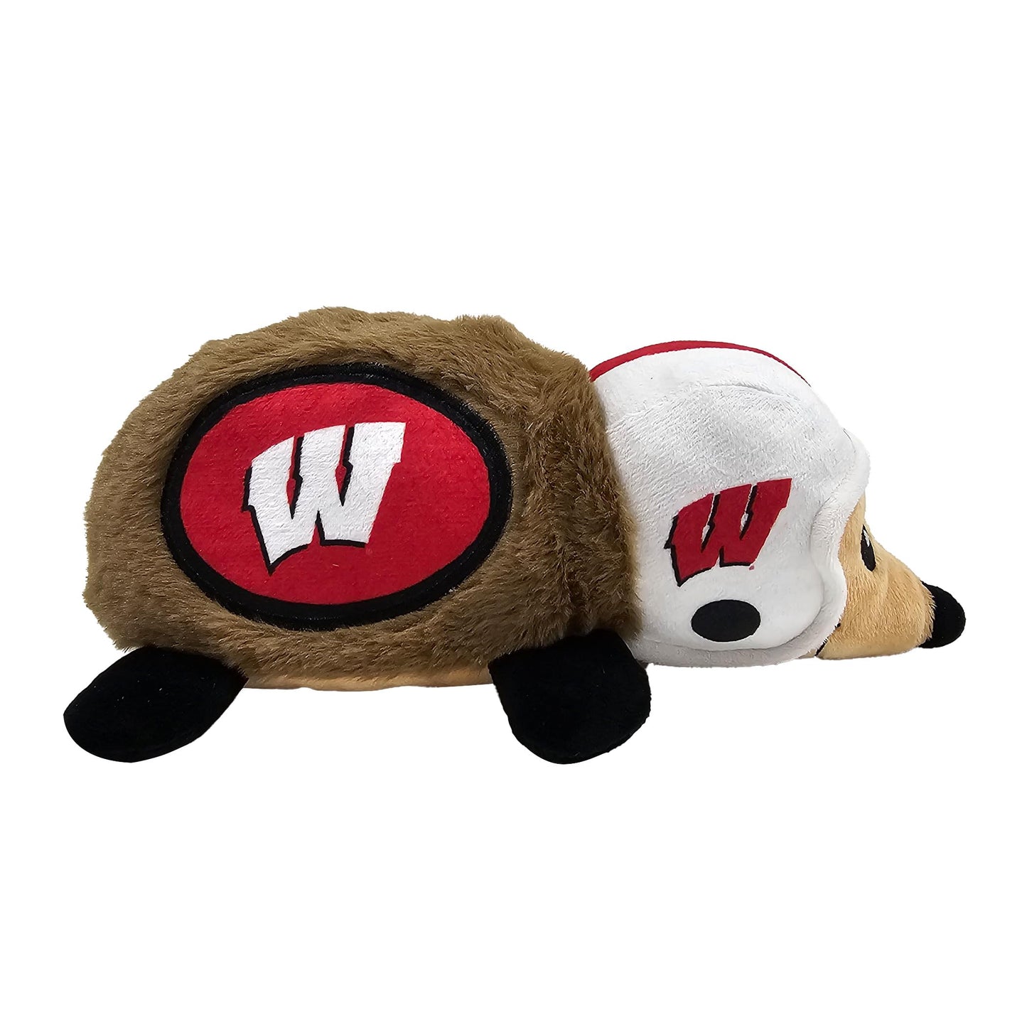 NCAA Wisconsin Badgers Plush Hedgehog Toy for Dogs & Cats, Cool Soft Pet Toy for Fun and Interactive Play, Dog Chew Toy with Squeaker, Licensed Hot Pet Toy