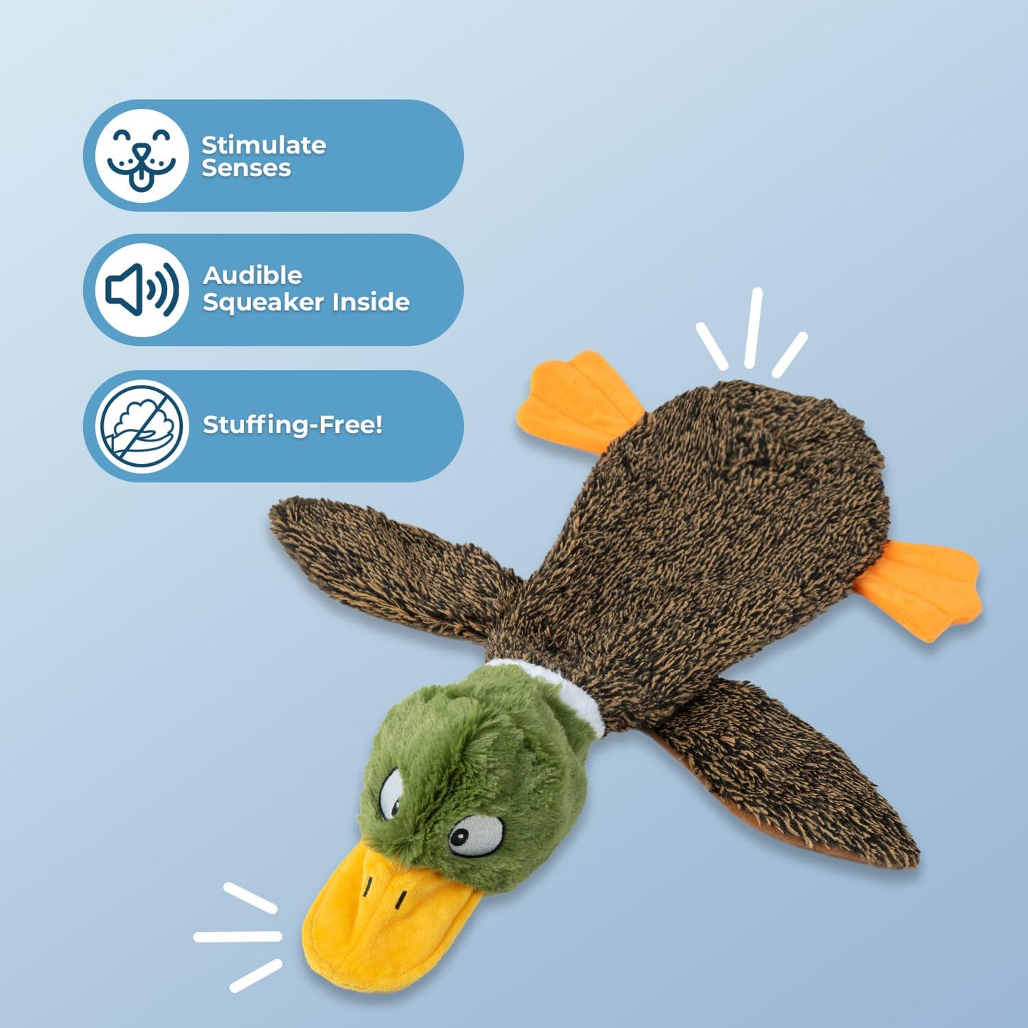 Best Pet Supplies 2-in-1 Stuffless Squeaky Dog Toys with Soft, Durable Fabric for Small, Medium, and Large Pets, No Stuffing for Indoor Play, Supports Active Biting and Play - 4 Figures, Small