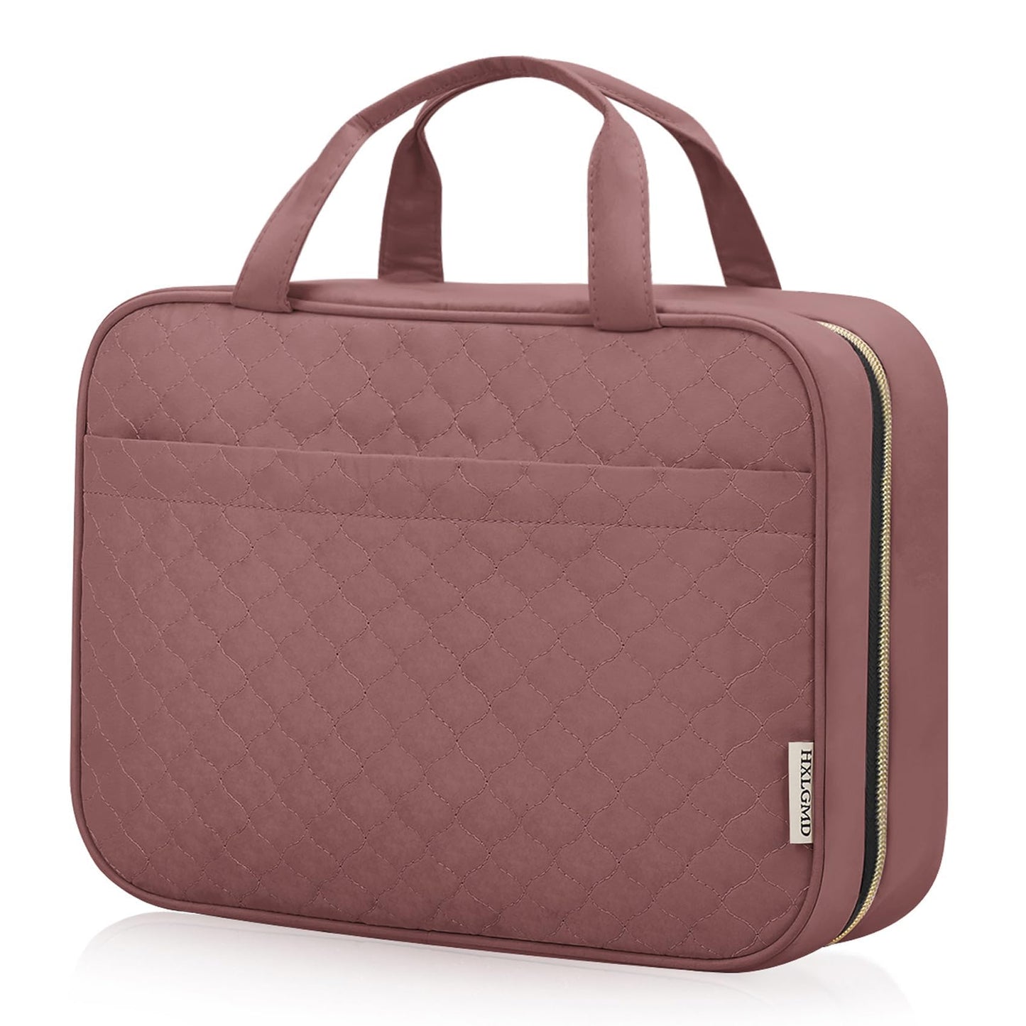 Travel Size Toiletry Bag for Women, Portable Cosmetic Bag with Hanging Hook, Travel Essentials Water-resistant Makeup Organizer for Accessories, Shampoo, Full-size Container, Toiletries