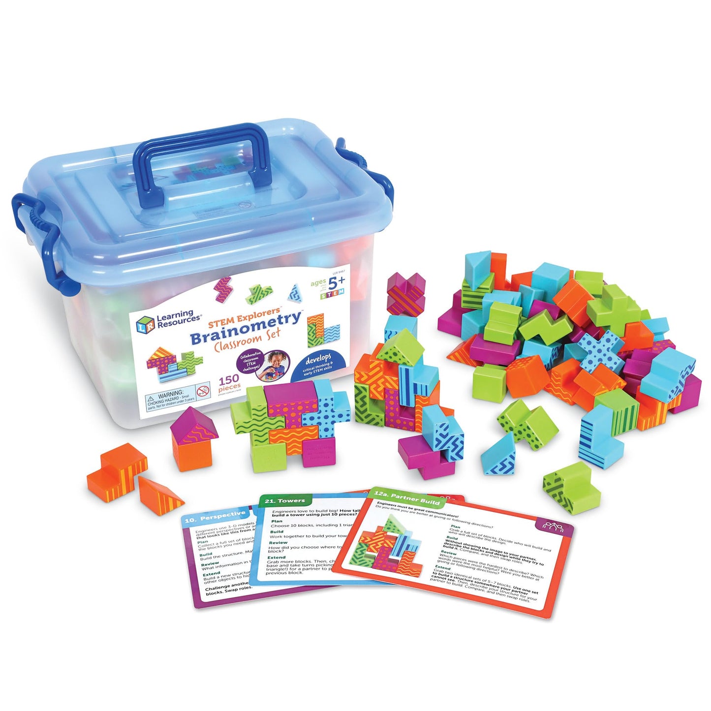 Learning Resources STEM Explorers Brainometry - 34 Pieces, Ages 5+ STEM Toys for Kids, Brain Teaser Toys and Games, Kindergarten Games,Back to School
