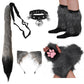 Furry Costume Cosplay Set For Women 3d Toe Beans Gloves Cat Tail Clip Ears Leg Warmers Fluffy Party Toys For Gift…
