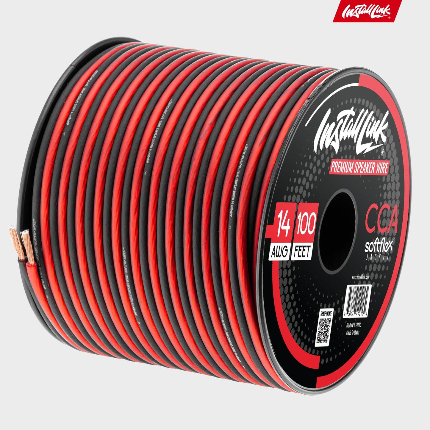Install Link 14 Gauge Speaker Wire (Speaker Cable) for Car, Home or RV Audio Cable, 100ft, CCA