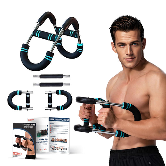 Twister Arm and Chest Muscle Trainer Equipment Adjustable Spring Workout Bar Fitness, Forearm Triceps Chest Enhanced Exercise Strengthener, Upper Body Strength Training Machine for Men