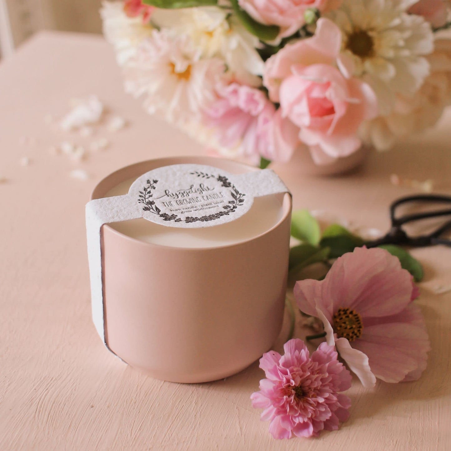 The Growing Candle, from Flame to Flower, Chai Scented, Non-Toxic, 100% Soy Wax, Indoor Wildflower Garden, Aromatherapy Gift for Women, 8oz, 45 Hr Burn Time, Adelyn