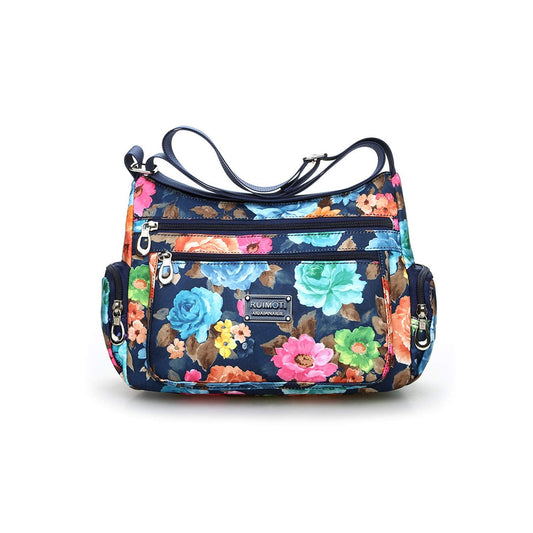 NOTAG Crossbody Bags for Women Nylon Shoulder Bag Floral Multi-Pocket Purses and Handbags (CH)
