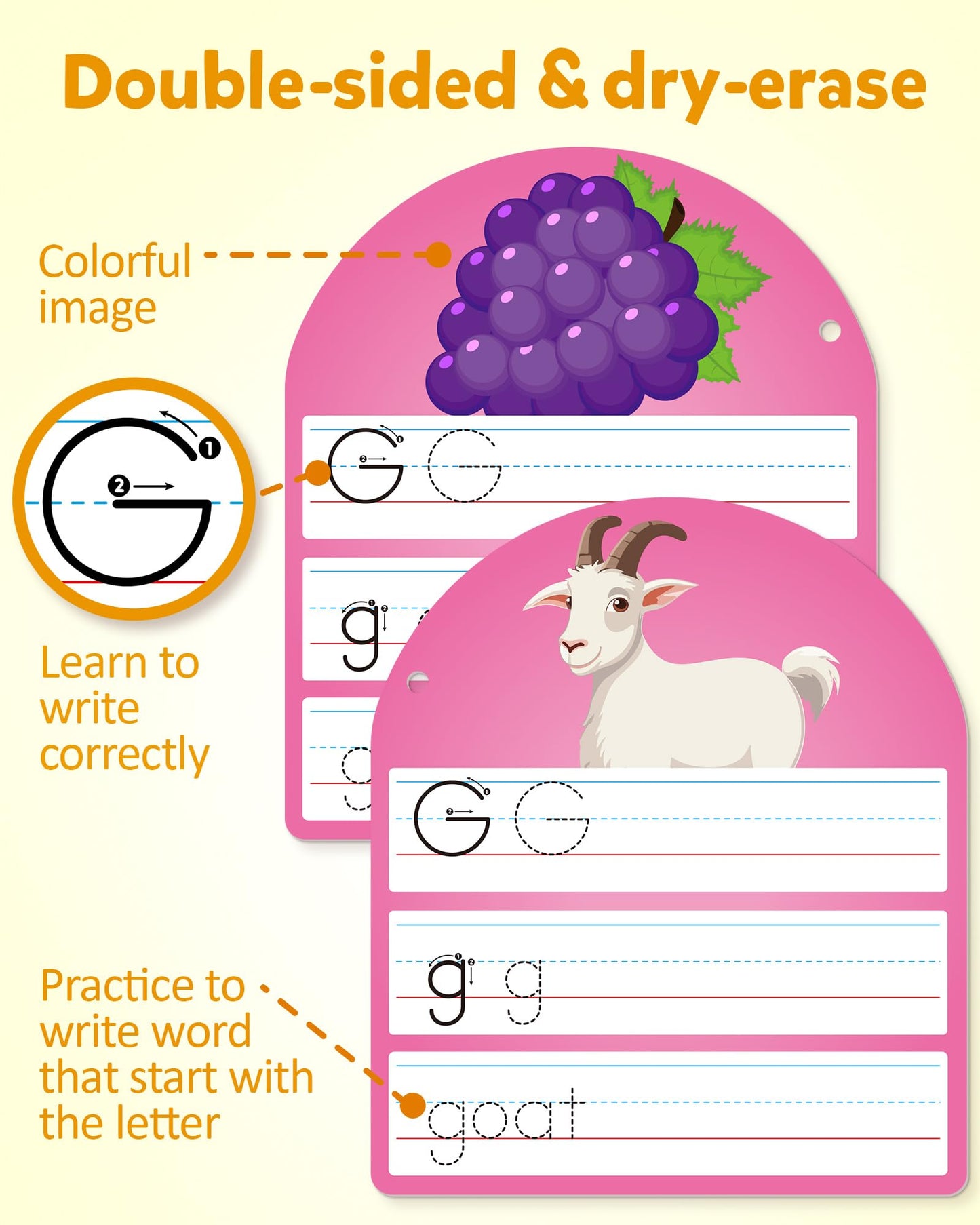 Coogam Handwriting Practice Copybook, Write and Erase Alphabet Number Learning Materials, Educational Tracing Letters for Pre-K Homeschool Student Kids Age 3-6