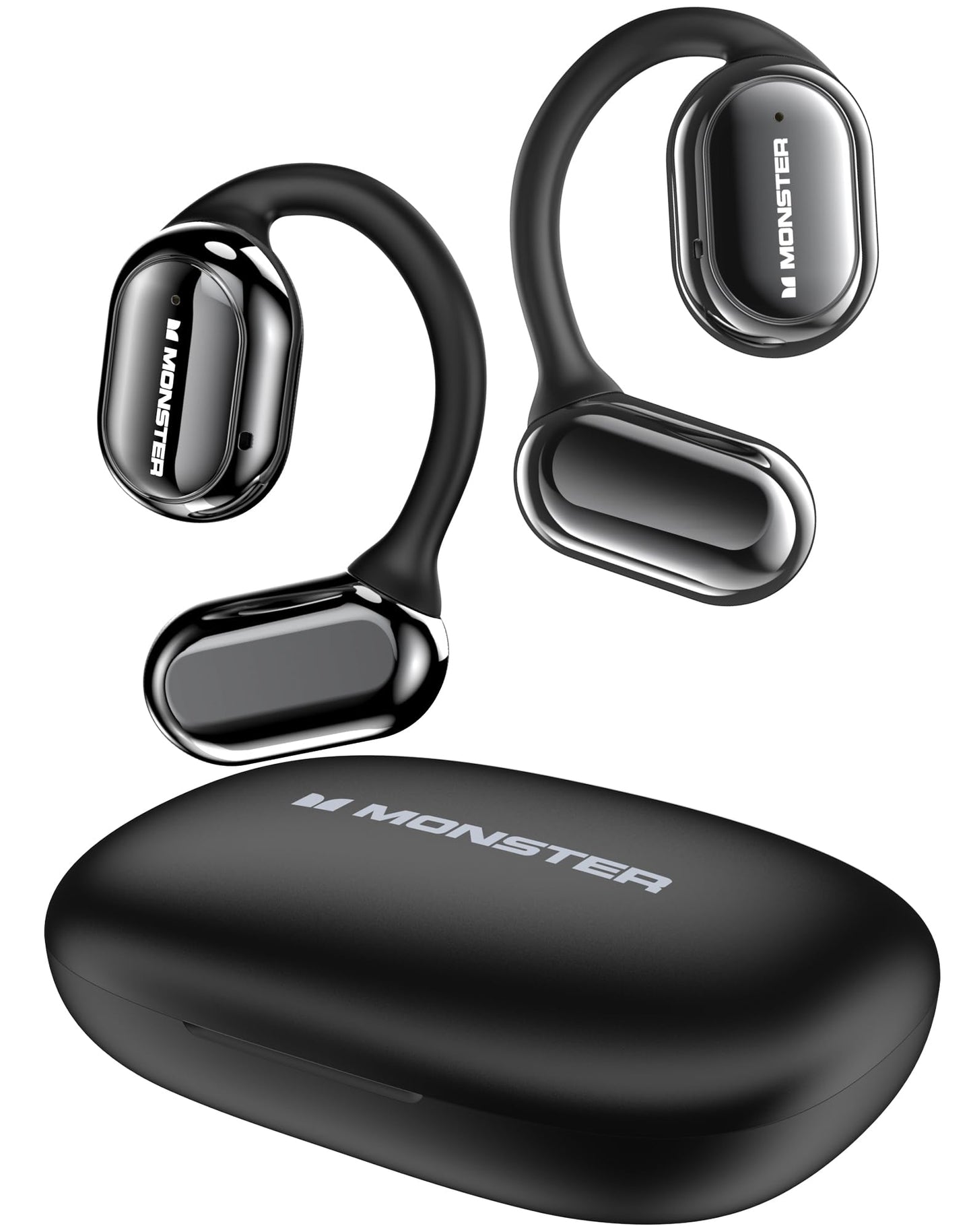 Monster Open Free AC100 Open Ear Headphones, Bluetooth 5.3 Wireless Headphones with Earhooks, Immersive Stereo Sound by Dual Large Driver, Clear Talk, 30H Playtime,Waterproof Sport Earbuds for Running