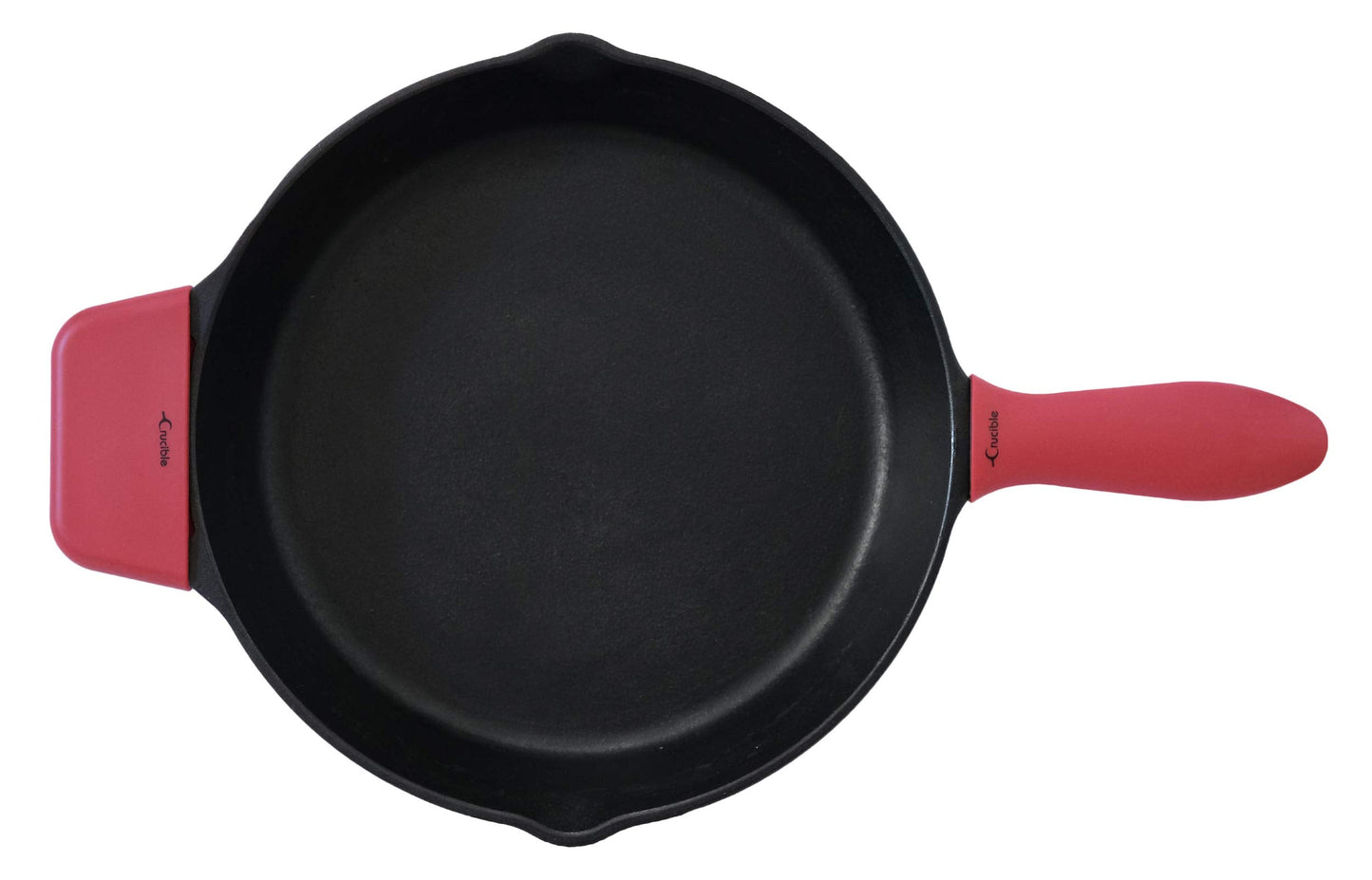 Silicone Hot Handle Holder, Potholders (3-Pack Red) for Cast Iron Skillets, Pans, Frying Pans & Griddles, Metal and Aluminum Cookware Handles - Sleeve Grip, Handle Cover