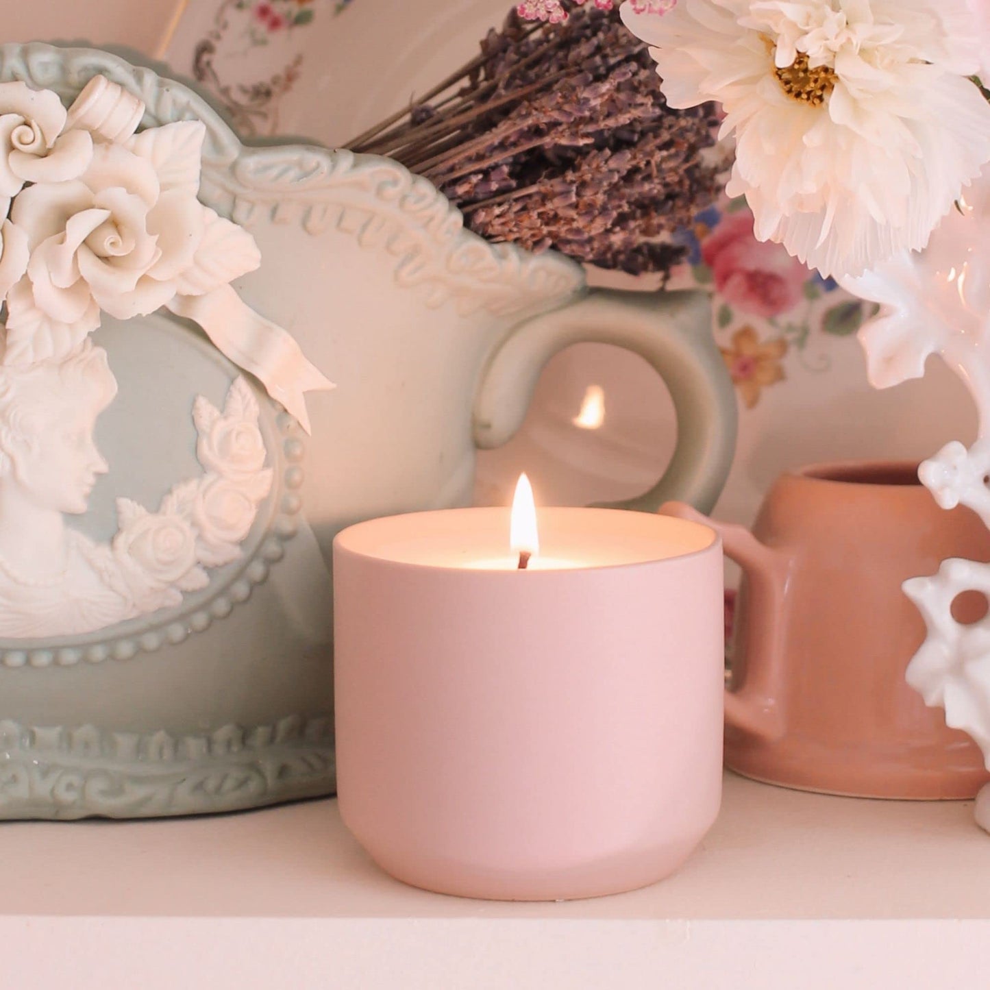 The Growing Candle, from Flame to Flower, Chai Scented, Non-Toxic, 100% Soy Wax, Indoor Wildflower Garden, Aromatherapy Gift for Women, 8oz, 45 Hr Burn Time, Adelyn