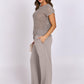 ANRABESS Women Two Piece Outfits Crochet Sheer Knit Sweater Top Wide Leg Pants Lounge Matching Sets Sweatsuit Travel Clothes light khaki X-Large