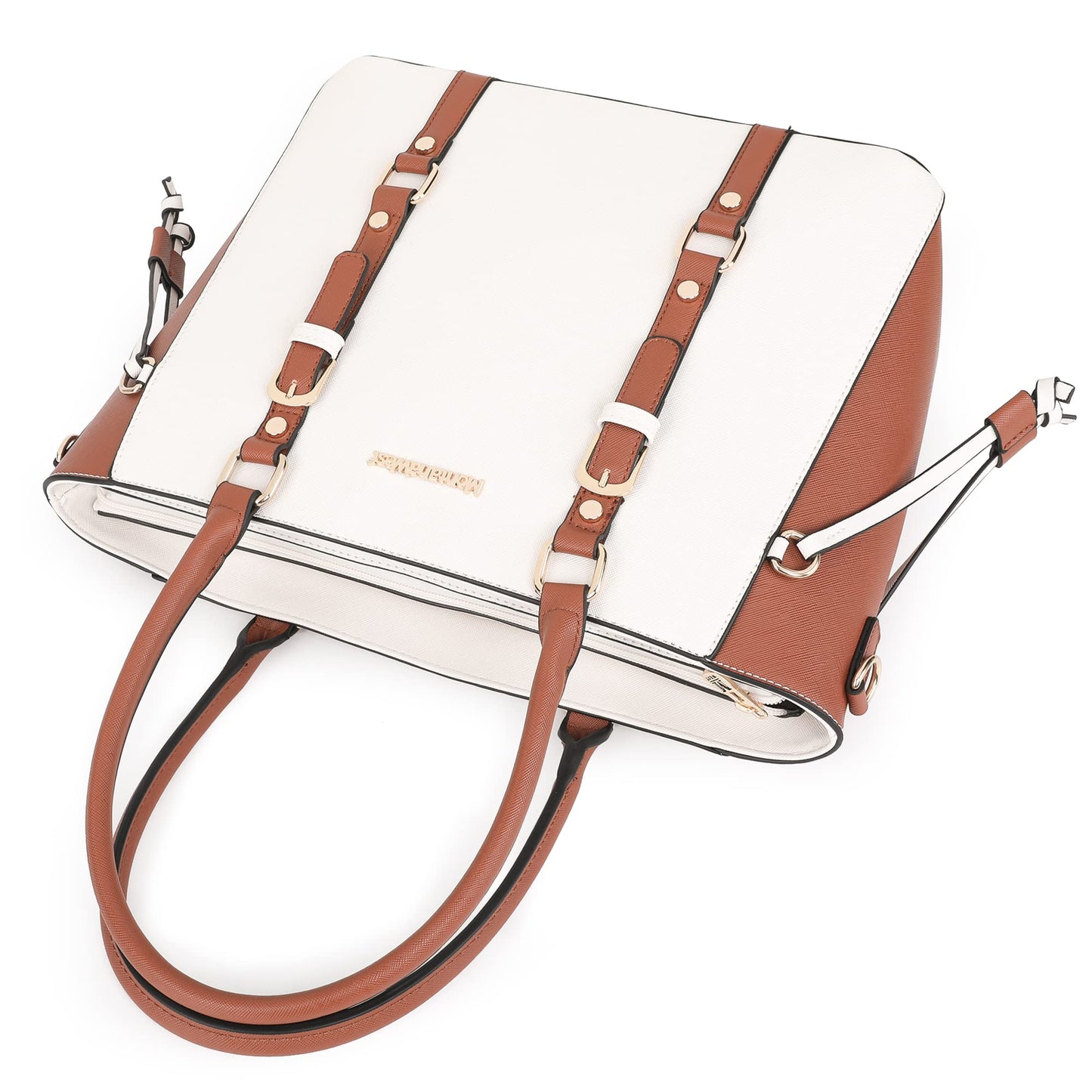 Montana West 3PCS Purses for Women Tote Bag and Wallet Set Shoulder Satchel Crossbody Bags Leather Handbag for Gift Travel Casual Work MWC3-C032WABR