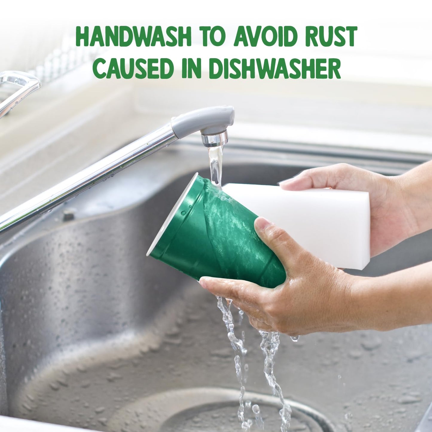 Steel Chill Cups 16 oz. Party Cups, Perfect for Cold Drinks, Sturdy & Durable, Disposable and 100% Recyclable, Made in USA, Red, 12 Count