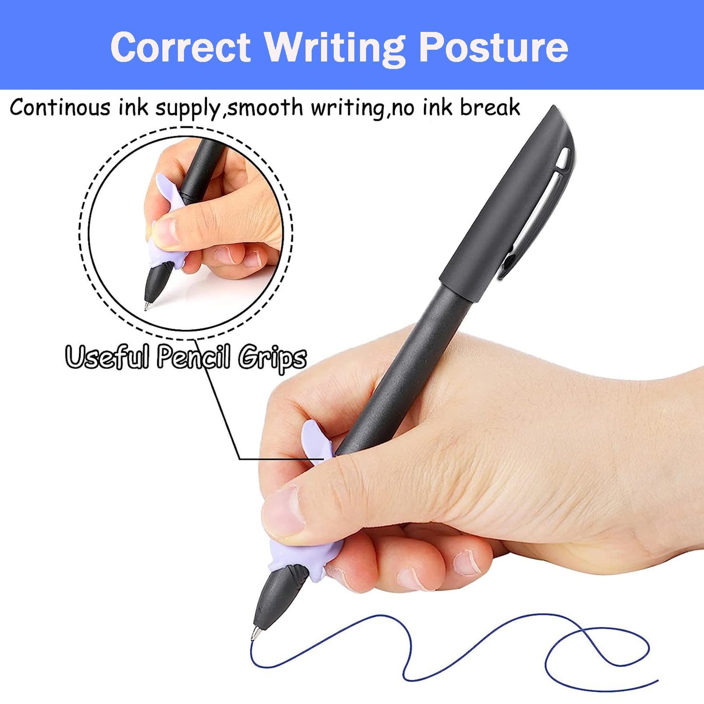 AALGO Magic Pens & Refills for Children's Magic Copybooks,Grooved Kids Book Disappearing Ink Pen for Tracing Books,Grooved Writing Books for Kids 3-5