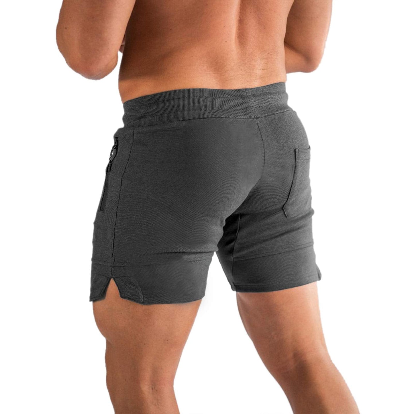 PIDOGYM Men's 5" Gym Workout Shorts,Fitted Jogging Short Pants for Bodybuilding Running Training with Zipper Pockets