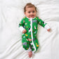 Little Sleepies Pajamas for Baby Boys & Girls, Viscose from Bamboo Baby Pajamas, Snug Sleeper, Toddler PJs, 2-Way Zipper, Green Farm Animals, 3-6M