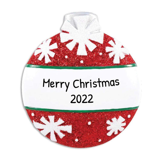 Personalized Red Ball Ornament - Snowflakes Ornaments Big Red Christmas Balls Christmas Tree Ornaments Red Christmas Ornaments Shatterproof Christmas Ornaments Christmas Ball Ornaments by Elves