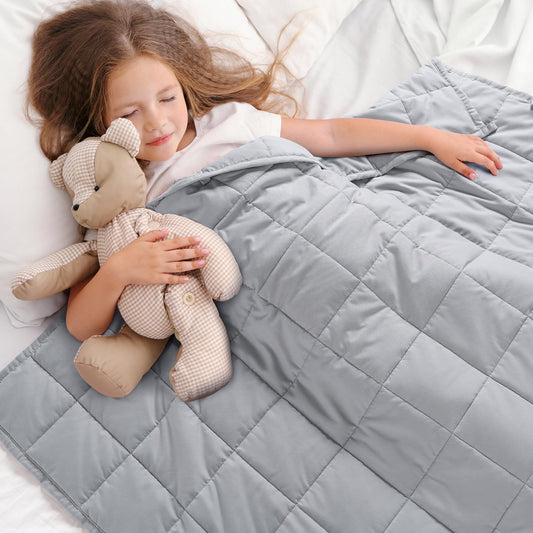 Kivik Weighted Blanket 3 lbs, Small Weighted Blanket 3 Pounds, Mini Heavy Blanket Thorw, Breathable Cooling & Warm Blankets, Machine Washable, 36x48 Inches Grey