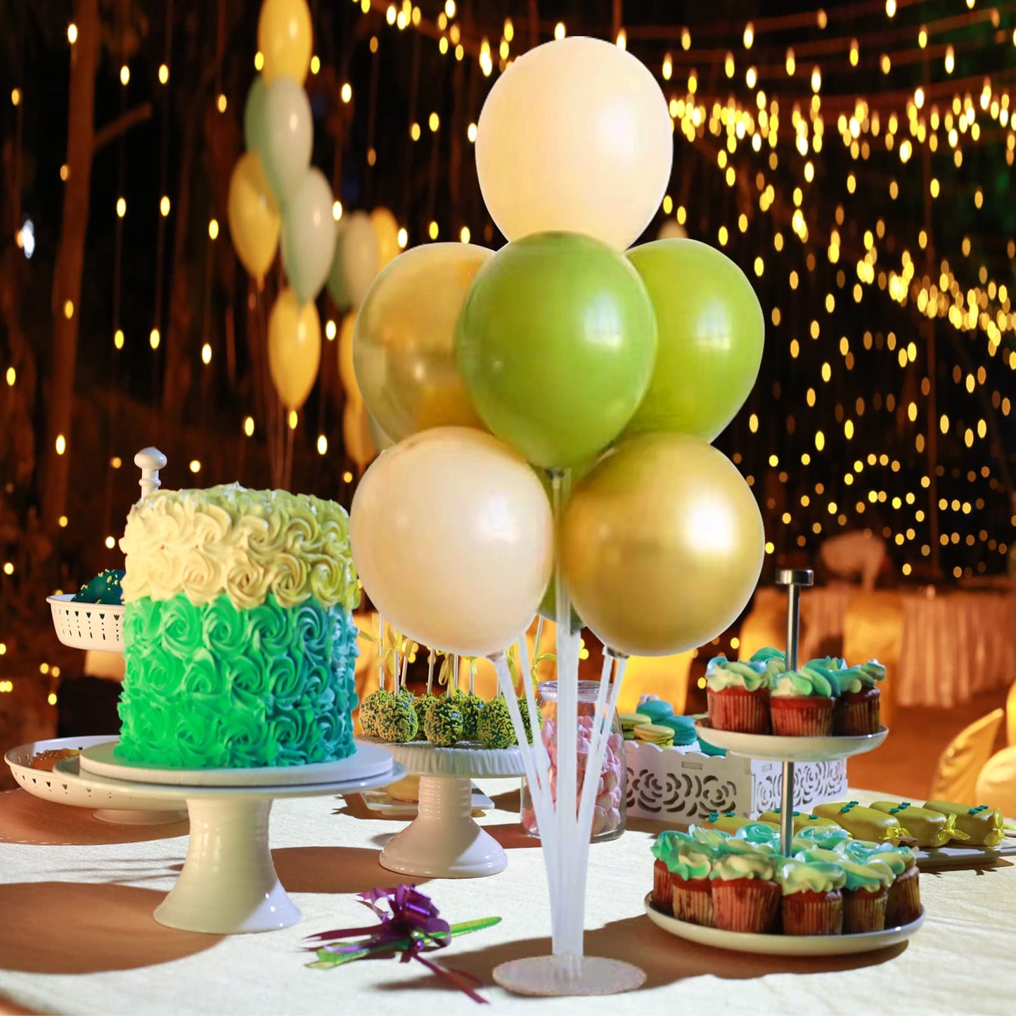ROYUYE 10 Sets of Balloon Stands for Table Balloon Stand Allowing Balloons To Float Without Helium Tank Balloon Holder Decorations for Birthday Party Wedding Festival Christmas