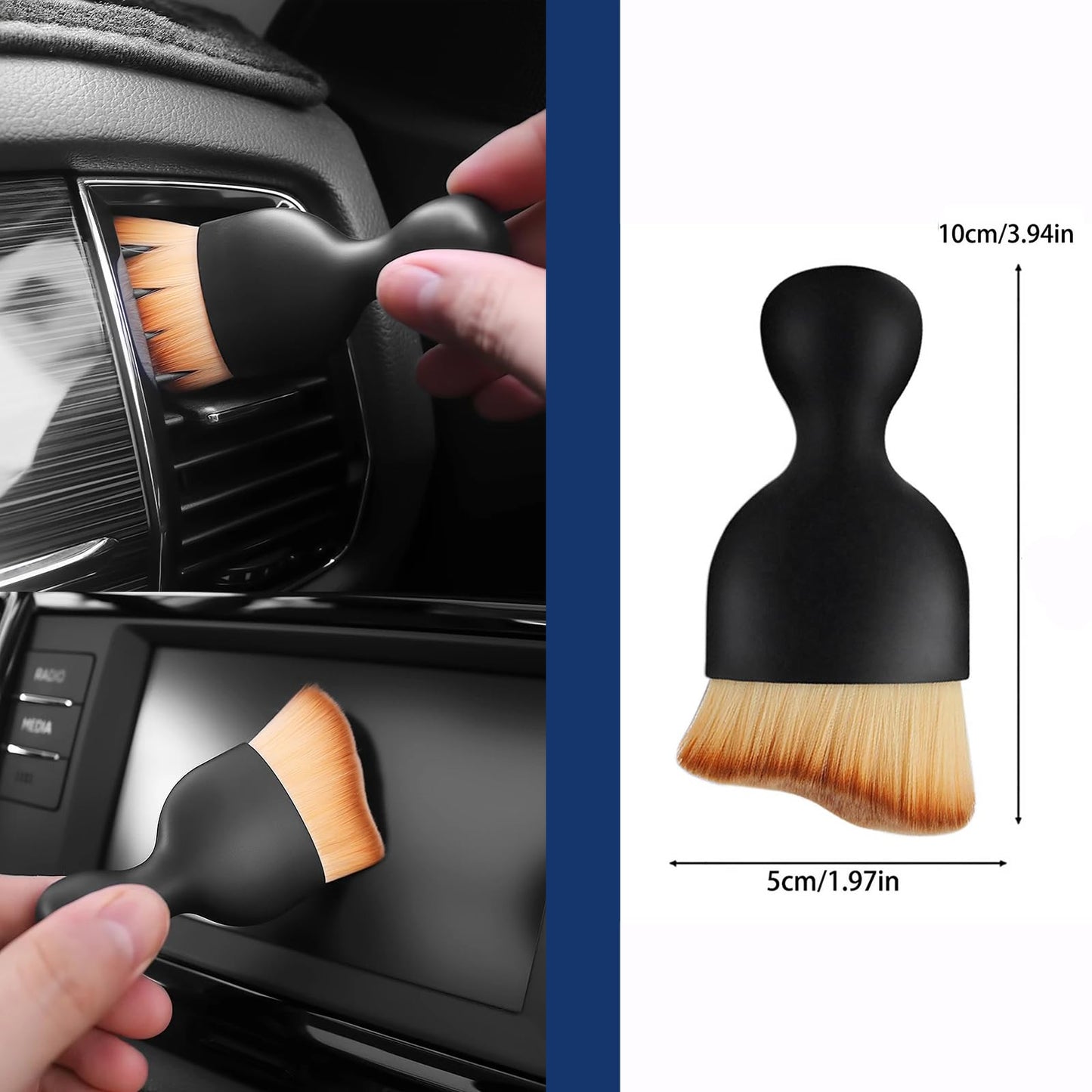 LVSENLIN 10pcs Auto Car Detailing Brush Set,Car Interior Cleaning Kit,Including 5pcs Car Detailing Brushes, 3pcs Wire Brush and 2pcs Different Soft Bristle dusting Brush for car Interior.