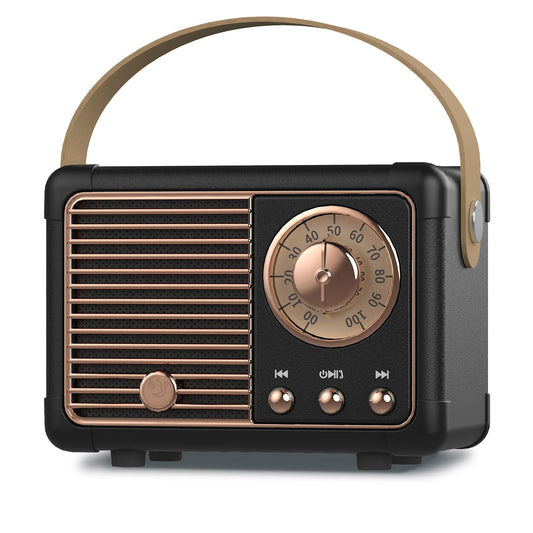 PRUNUS J-999 Retro Bluetooth Speaker,Vintage Decor,Mini Wireless Bluetooth Speaker,Cute Old Fashion Style Support USB/TF Card/AUX for Kitchen Desk Bedroom Office Party Outdoor（Purple）