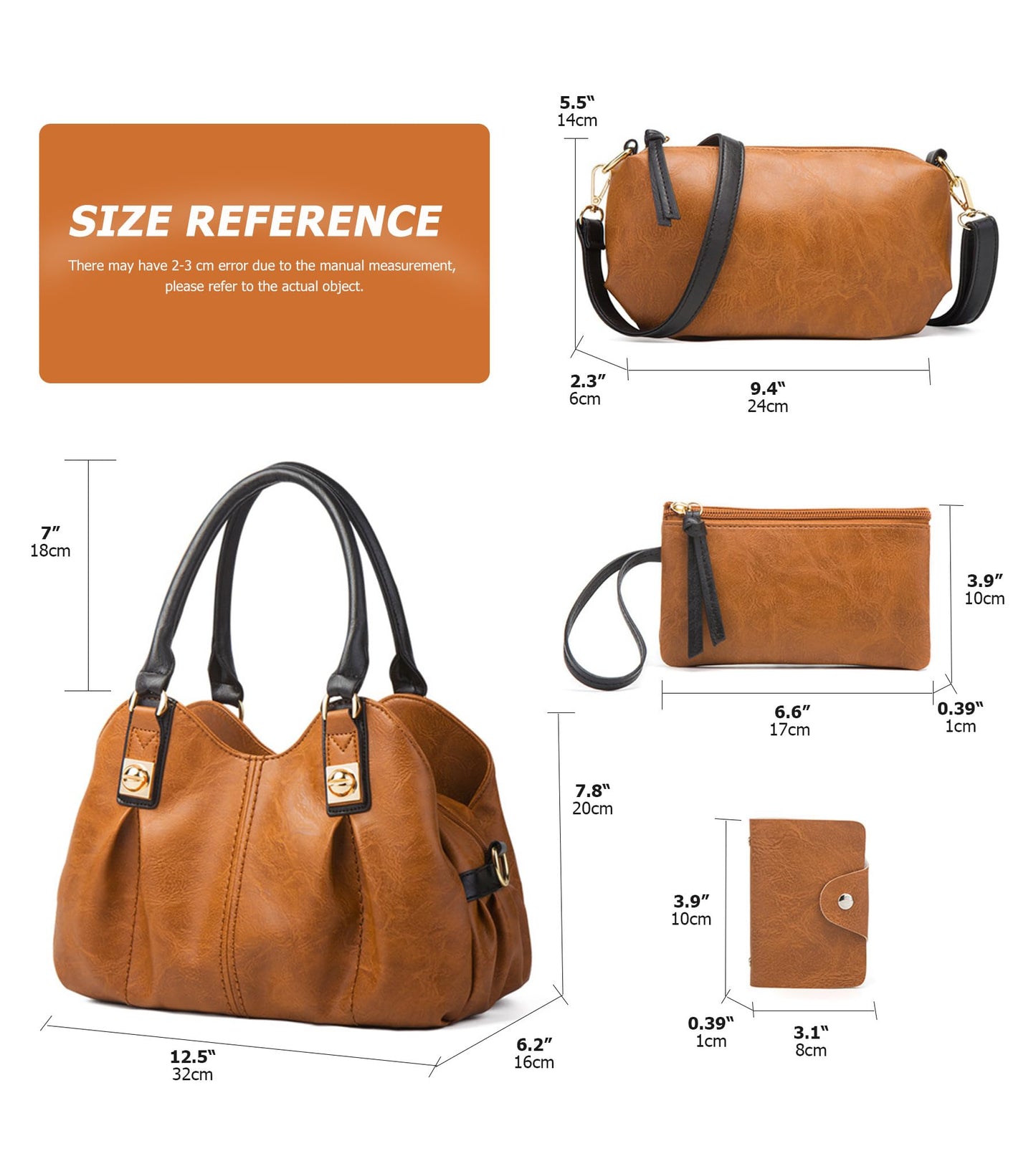 KingTo 4pcs Purses Retro Tote Handbags for Women Stylish Shoulder Bags Soft Top Handle Satchel Set (Green)