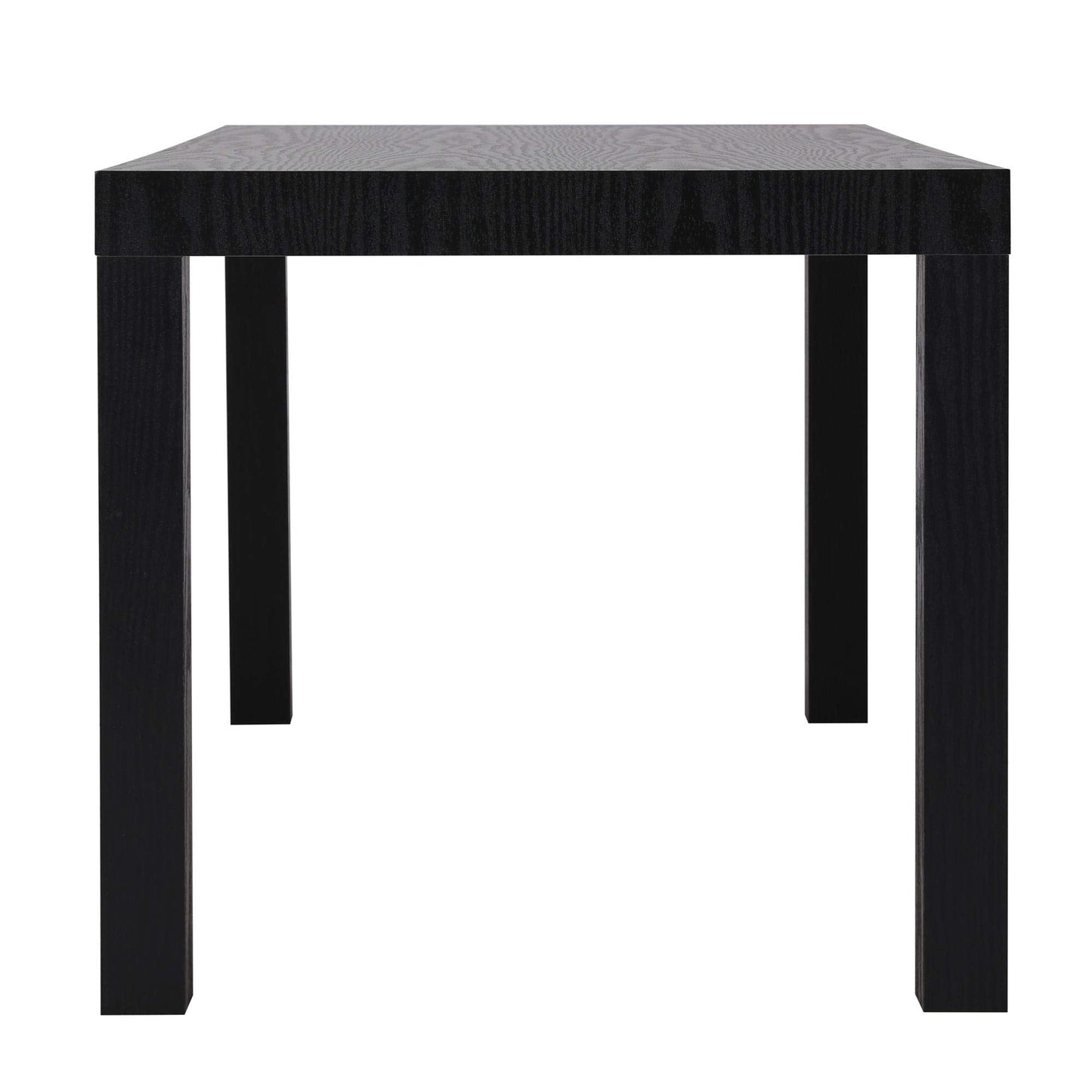 Ameriwood Home Black Coffee Table Parsons Coffee Table for Living Room, Black Oak