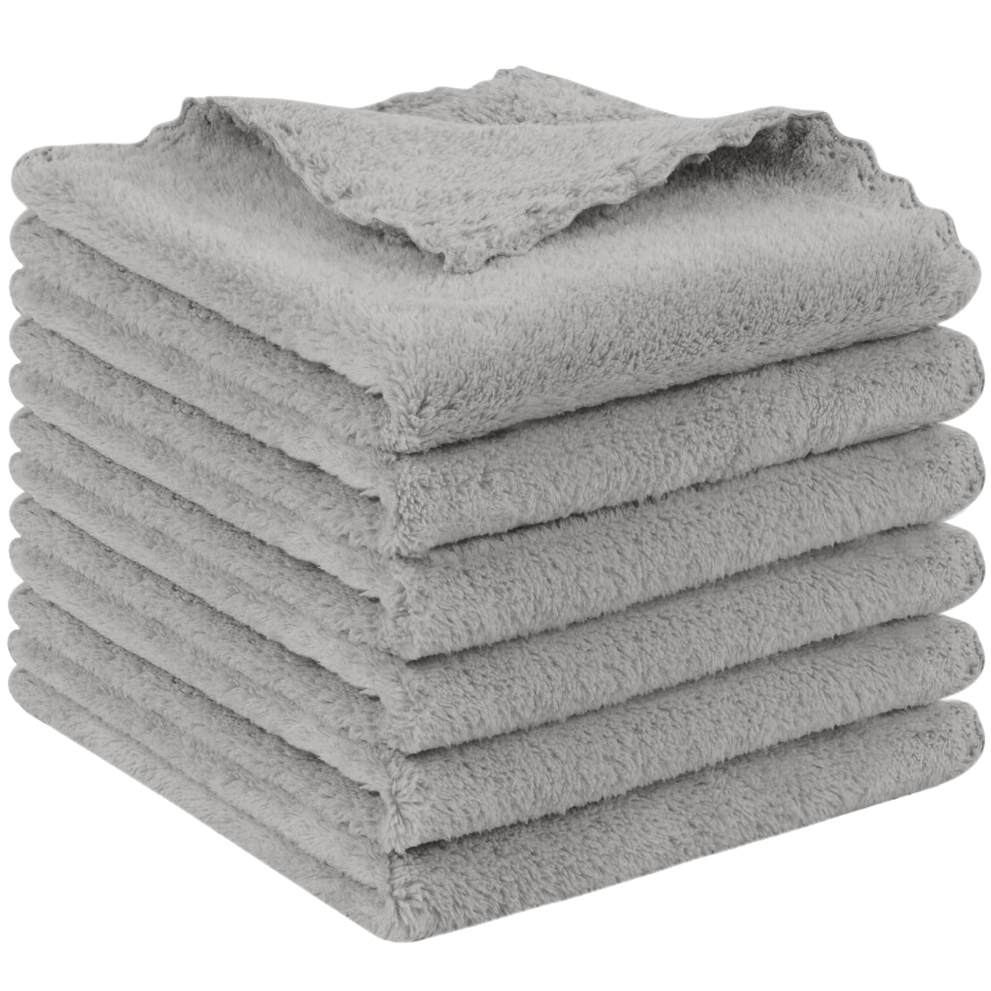 SUNLAND Microfiber Face Cloth Reusable Makeup Remover Facial Cleansing Towel Ultra Soft Face Washcloth 12inchx12inch 12 Pack Multicolor